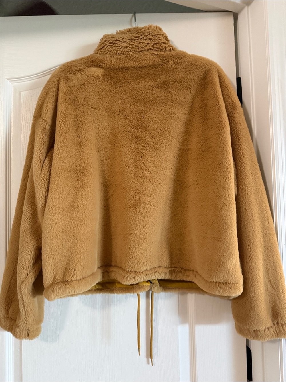 Cozy Faux-Fur Puffer Jacket in Camel - Picture 6 of 7